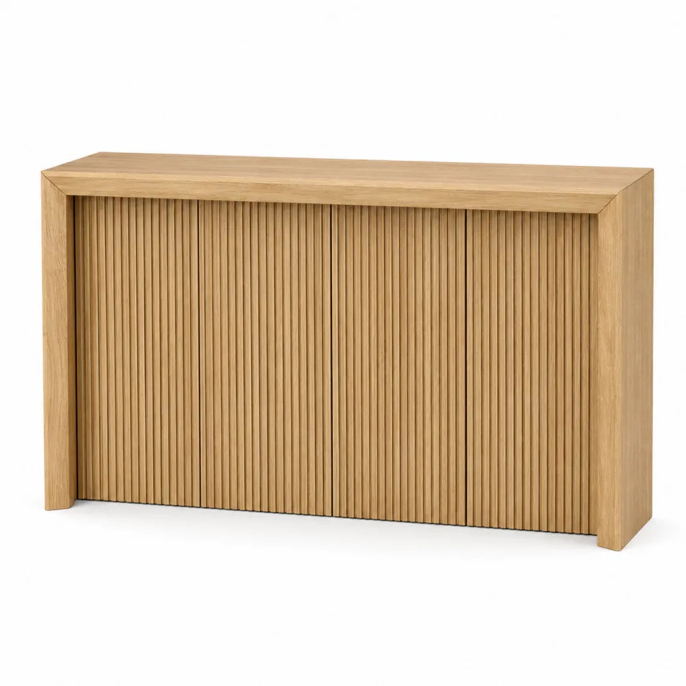 Wood Console Table Rectangular Oak 120x35x80 cm