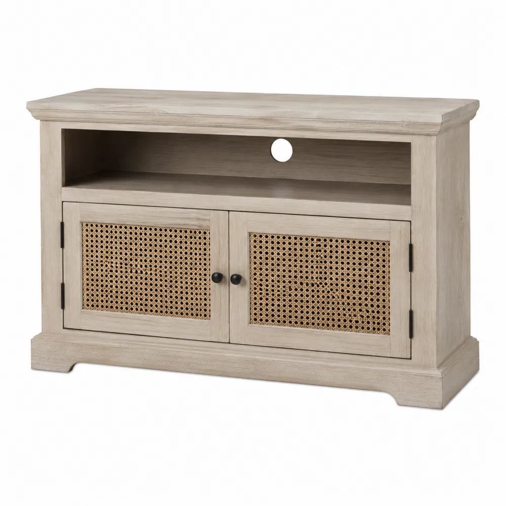 Wood and Rattan TV Stand 120cm